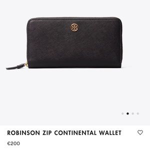 Tory Burch Saffiano Leather Zip Continental Wallet